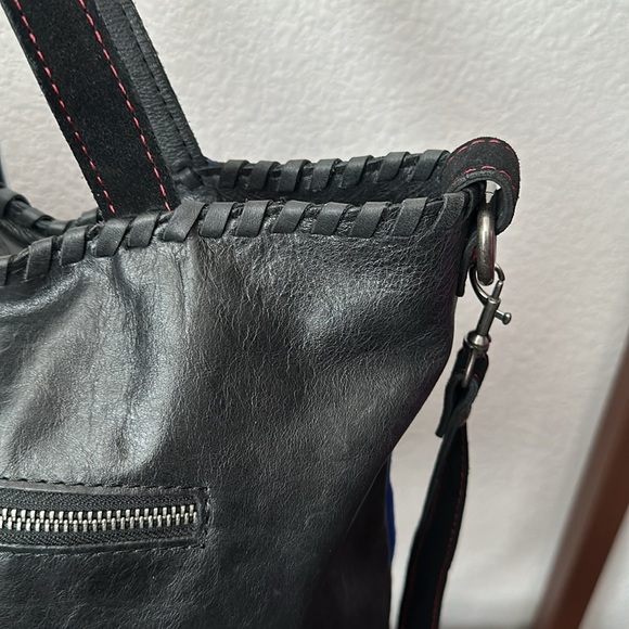 Patricia Nash Suede Color Black Multi Satchel - Picture 7 of 11